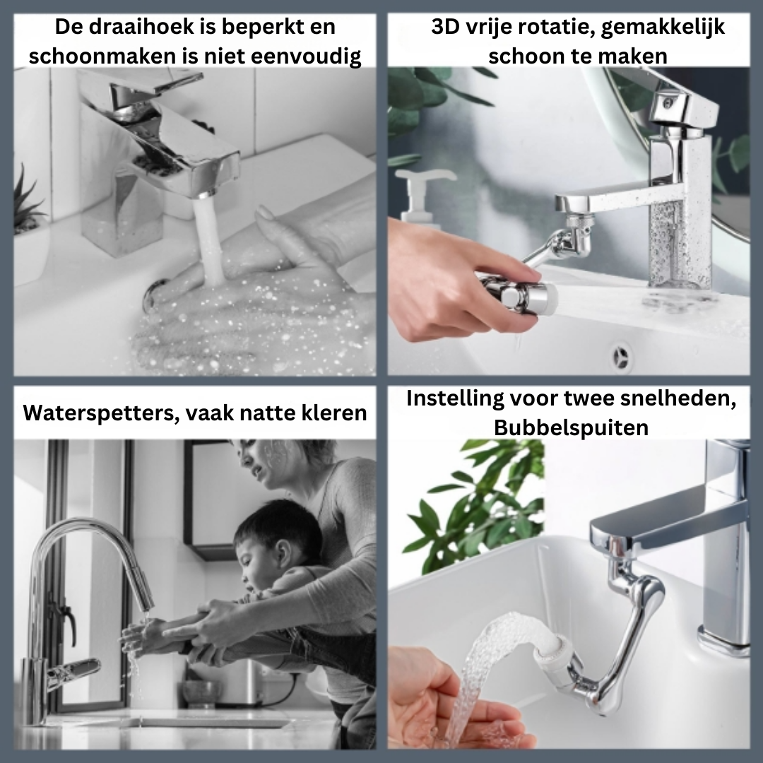 TwistTap™ – 1080-graden draaibare verlengkraan
