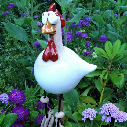 Keramieken Tuinkip™ | De Grappigste Blikvanger Voor Je Tuin