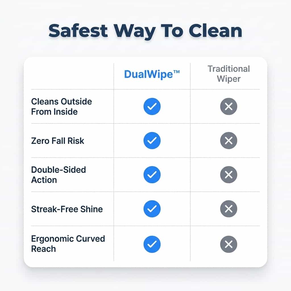 DualWipe™ - Uitschuifbare Buitenruitreiniger