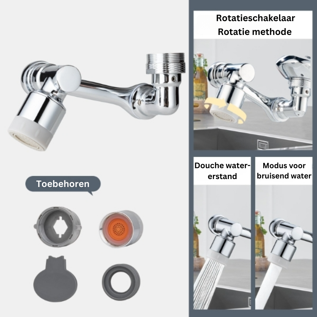 TwistTap™ – 1080-graden draaibare verlengkraan
