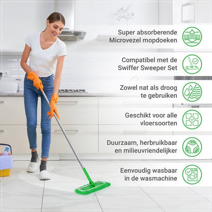 Lunas GreenSweep™ - Herbruikbare mop voor Swiffer