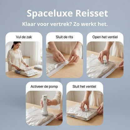 SpaceLuxe™ vacuüm reisset | Nooit meer stress bij het inpakken van je koffer