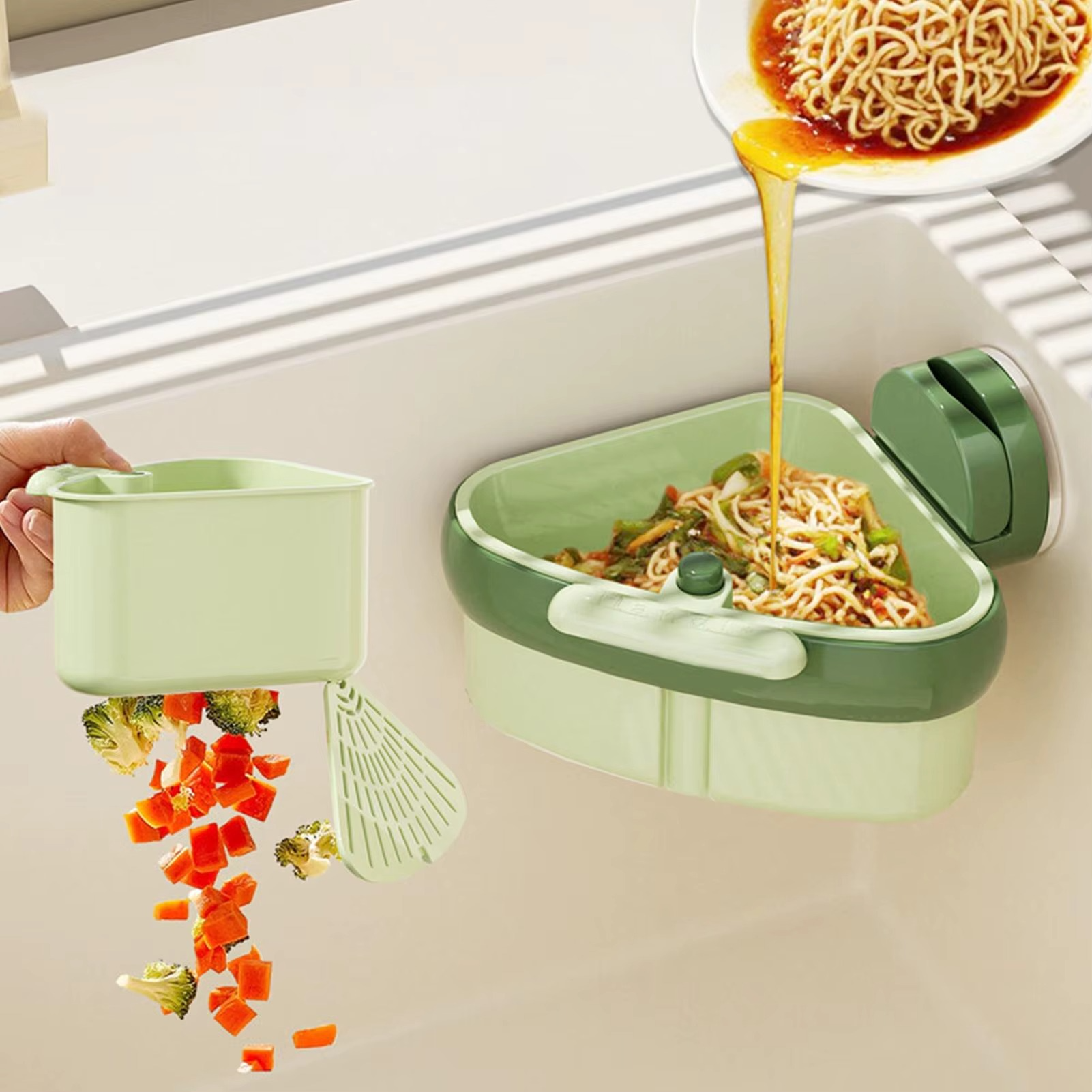 SinkMate™ Hoekzeef voor de Spoelbak