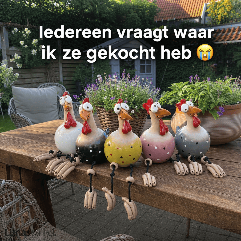 Keramieken Tuinkip™ | De Grappigste Blikvanger Voor Je Tuin