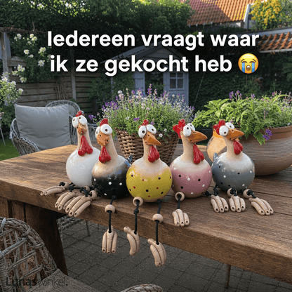 Keramieken Tuinkip™ | De Grappigste Blikvanger Voor Je Tuin