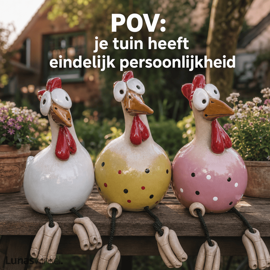 Keramieken Tuinkip™ | De Grappigste Blikvanger Voor Je Tuin