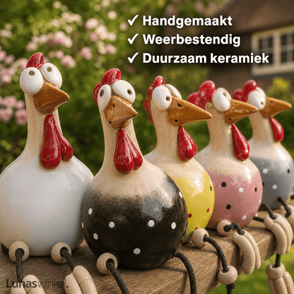 Keramieken Tuinkip™ | De Grappigste Blikvanger Voor Je Tuin