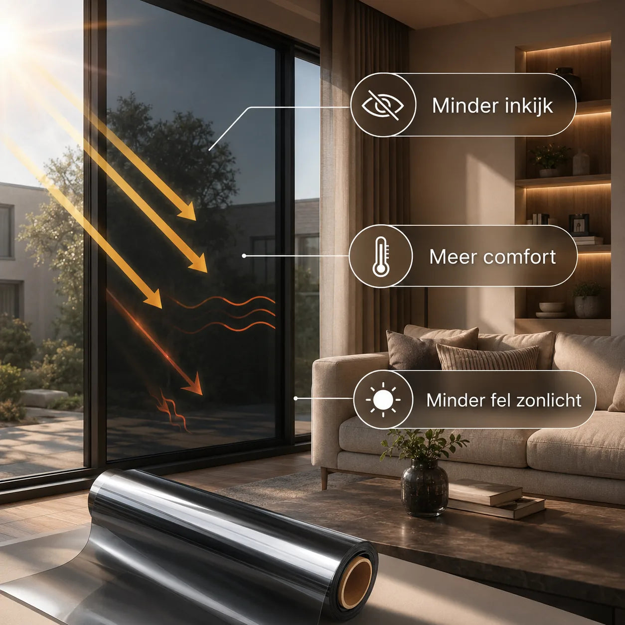 ClariShade™ | One-Way Privacy Raamfolie