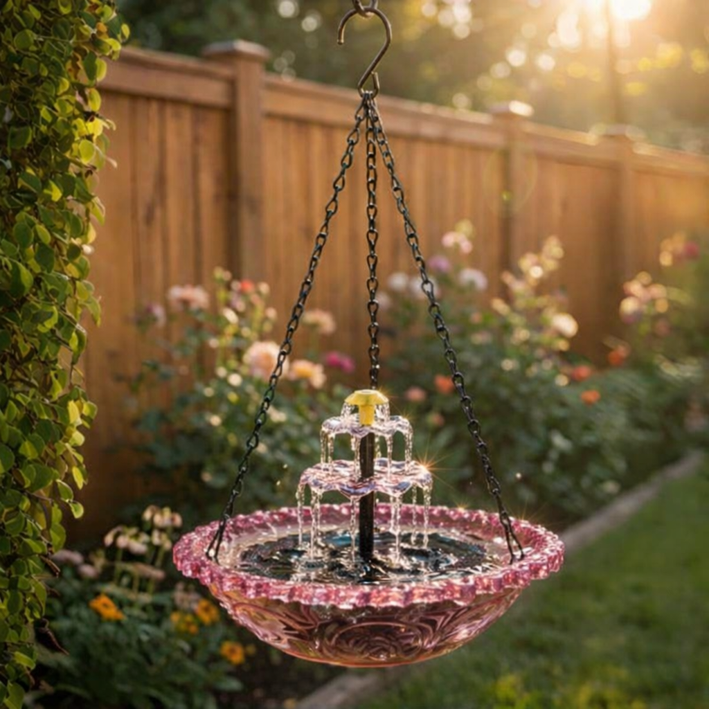 AquaBloom™ – Solar Hangende Fontein voor Ontspannende Tuinoase