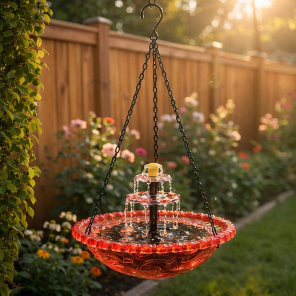 AquaBloom™ – Solar Hangende Fontein voor Ontspannende Tuinoase