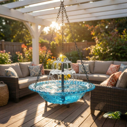 AquaBloom™ – Solar Hangende Fontein voor Ontspannende Tuinoase
