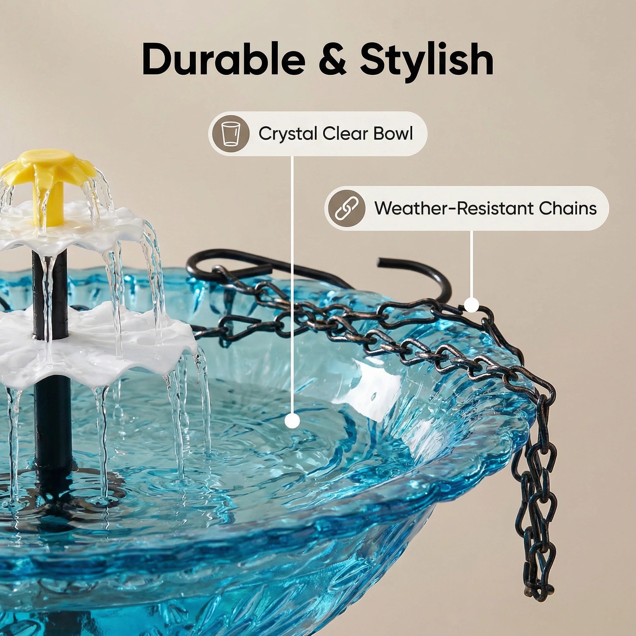 AquaBloom™ – Solar Hangende Fontein voor Ontspannende Tuinoase