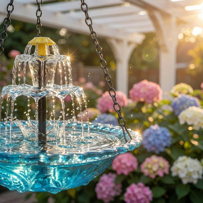AquaBloom™ – Solar Hangende Fontein voor Ontspannende Tuinoase