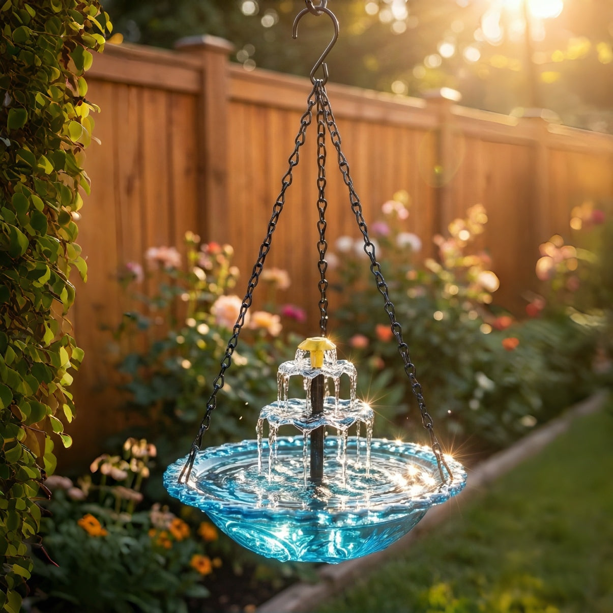 AquaBloom™ – Solar Hangende Fontein voor Ontspannende Tuinoase