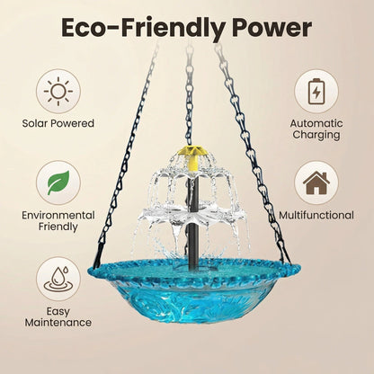 AquaBloom™ – Solar Hangende Fontein voor Ontspannende Tuinoase